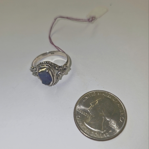 New Natural Tanzanite in sterling size 9 - Picture 3 of 9